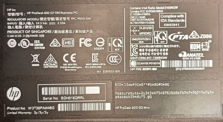 تاینی کیس استوک وارداتی HP PRODESK 600 G2 DM BUSINESS PC
