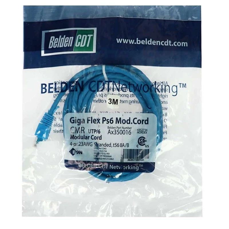 کابل شبکه 3 متری CAT6 بلدن BELDEN