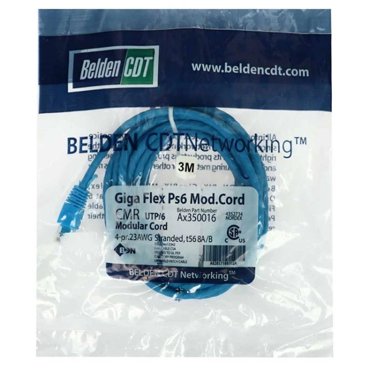 کابل شبکه 3 متری CAT6 بلدن BELDEN